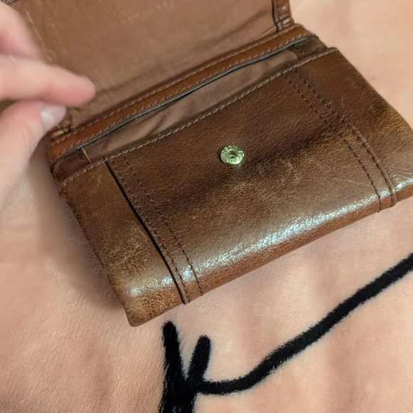 Brown Leather Wallet FOSSIL VINTAGE GUC - Picture 9 of 10